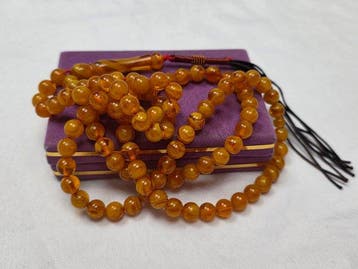 Chapelet - Ambre - 1970-1980 - Chapelet de perles de prière