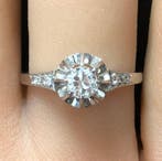 Zonder minimumprijs - Ring - 18 karaat Witgoud - 0.37ct. tw.
