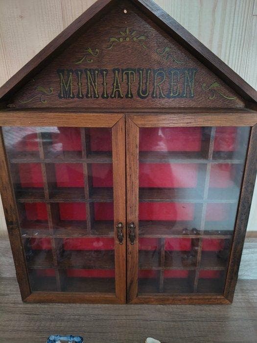 Kabinet (34) - Hout, Porselein - Uniek, Antiquités & Art, Curiosités & Brocante