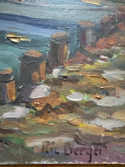 Ric Berger (1894–1994) - Pont à l’embouchure de la Venoge, Antiek en Kunst, Kunst | Schilderijen | Klassiek