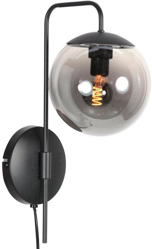 2dekans | Wandlamp Bollique 4609ZW zwarte metalen wandlamp, Huis en Inrichting, Lampen | Overige, Ophalen of Verzenden