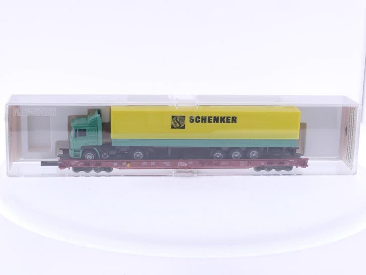 Schaal H0 Fleischmann 527204 Rola met MAN-vrachtwagen van..., Hobby en Vrije tijd, Modeltreinen | H0, Gelijkstroom, Zo goed als nieuw