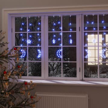 vidaXL Lichtslinger ster en maan afstandsbediening 345 LEDs, Verzenden