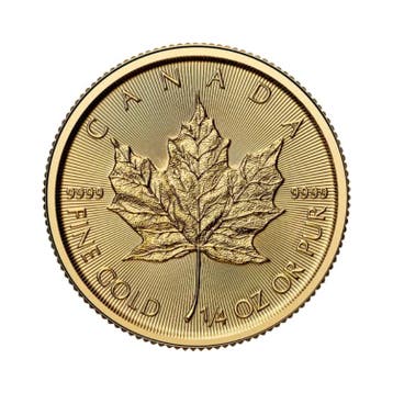 Gouden Maple Leaf munt 2026 1/4 troy ounce