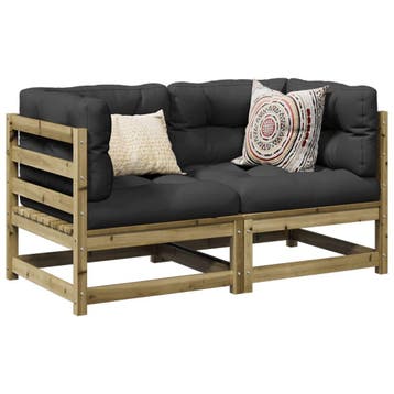 vidaXL 2-delige Loungeset geïmpregneerd grenenhout, Verzenden, Loungeset