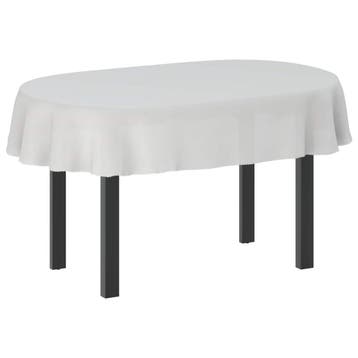 vidaXL Tafelkleed Ovaal Wit 160 x 220 cm, Huis en Inrichting, Verzenden, Nieuw