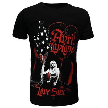 Avril Lavigne Love Sux Balloons T-Shirt, Nieuw