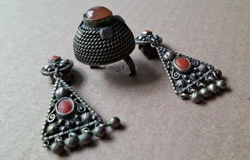 3-delig set tribal sieraden – massieve ring en