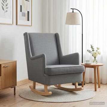 vidaXL Schommelstoel Lichtgrijs 62 x 80 x 85 cm Stof, Verzenden, Nieuw