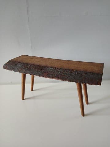 Bijzettafel - Hout - Brutalist - Jaren 60