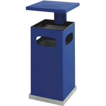 Afvalbak + Asbak | Staal | Blauw | 70L | Open |, Verzenden, Nieuw in verpakking