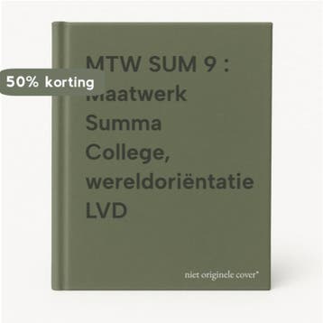MTW SUM 9 : Maatwerk Summa College, wereldoriëntatie LVD, Verzenden, Gelezen