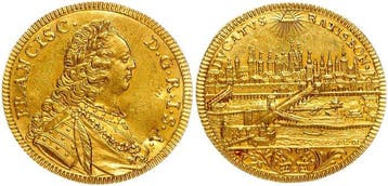 Duitsland, Regensburg - stad. Dukat o.J. mit Titel Franz I.,