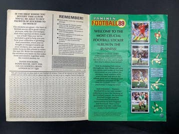 1988/89 Panini Complete Sticker Album Football 89 - English, Nieuw