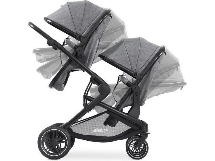 Hauck Atlantic Twin - Tweeling kinderwagen - Compact, Kinderen en Baby's, Kinderwagens en Combinaties, Zo goed als nieuw, Verzenden