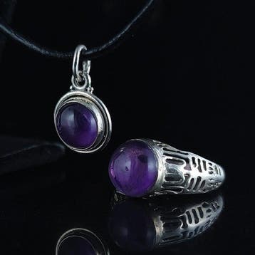 Améthyste - Argent - Ensemble de bijoux 2 pièces - améthyste, Collections