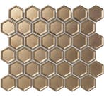 Wand Mozaïek Tegels Factory Hexagon Metallic Brons - Matj.., Nieuw, Ophalen of Verzenden, 20 tot 40 cm, 10 m² of meer