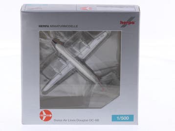 Schaal 1:500 Herpa 508247 Douglas DC-6B Swissair Reg. HB-..., Ophalen of Verzenden, Zo goed als nieuw