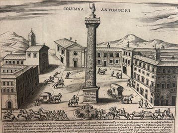 Italië - Rome; Giacomo Lauro (1550-1605) - Columna Antonini