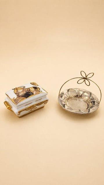 Vide-poche (2) - Damiani - Zilver 800 en Porselein, Antiek en Kunst
