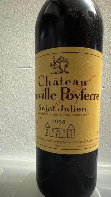 1998 Château Léoville Poyferré - Saint-Julien - 1 Bouteille, Nieuw
