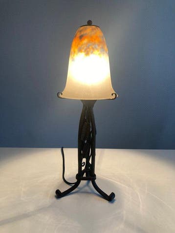 Daum Frères - Tafellamp - Smeedijzer - Art Nouveau -