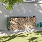 vidaXL Haardhoutopslag 234x45x100 cm gegalvaniseerd staal, Verzenden