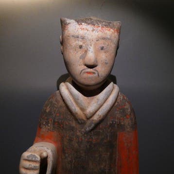 Oud-Chinees, Han-dynastie Terracotta Krijger in harnas. 54