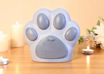 Dieren urn pootafdruk grijs voor overleden hond, kat, poes, Dieren en Toebehoren, Nieuw
