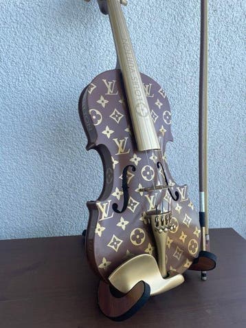 J.Reinhardt - Custom Louis Vuitton Violin - Brown & Gold
