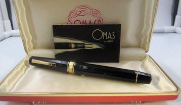 Pregiata Omas Extra nera sfaccettata prodotta in italia