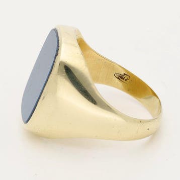 Ring - 14 karaat Geel goud - Lagensteen, Handtassen en Accessoires, Nieuw