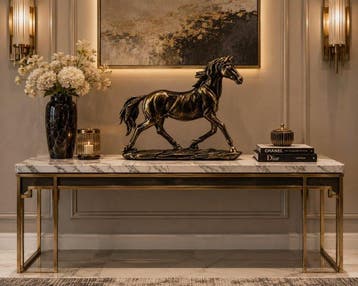 sculptuur, Majestic Running Horse Sculpture Handcrafted