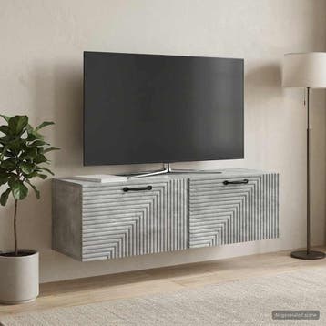 vidaXL Wandmontage TV-kast Betongrijs 98 x 31 x 30 cm, Verzenden, Nieuw
