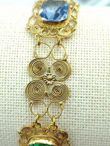 Zonder minimumprijs - Armband Zilver, Verguld - 70.00ct. tw., Handtassen en Accessoires, Nieuw