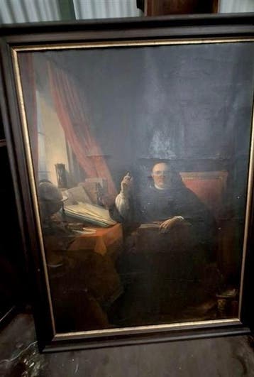 Italiaanse school XVII-XVIII,, Suiveur de - Een religieuze