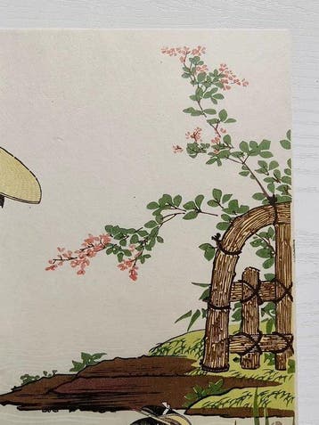 Two Beauties by the Iris Pond - Torii Kiyonaga - Japan