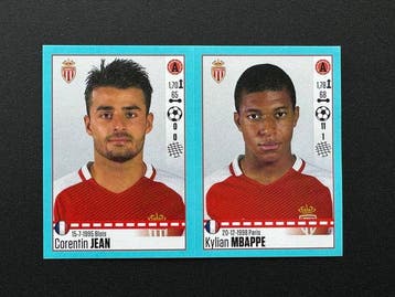 Panini - Kylian Mbappé Rookie #504-505 Foot 2016-17 + 29, Nieuw