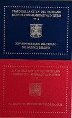 Vatican. 2 Euro 2014/2015 Muro di Berlino + Incontro