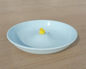 axis71 - Bord (6) - Aardewerk - Baby Duck Plate BLUE, Antiek en Kunst