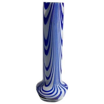 Carlo Moretti Vintage Vase Aus Blau-weißem Glas, Italien, Verzenden, Gebruikt, Blauw, Glas