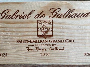 2016 Gabriel de Galhaud. Saint Emilion Grand Cru - Bordeaux, Verzamelen, Nieuw