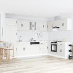 vidaXL Waskompkast met opslag met de deur Lucca 2 pcs Wit, Huis en Inrichting, Kasten | Overige, Verzenden, Nieuw