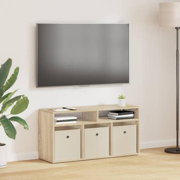 vidaXL Laagkast met lade Sonoma Eik 87 x 27,5 x 43 cm, Verzenden, Nieuw