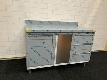 RVS werktafel 140 cm, Ophalen of Verzenden, Nieuw in verpakking, Inox Meubilair