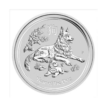 1 kilogram zilveren Lunar munt Year of the Dog 2018
