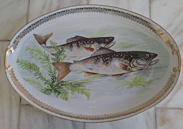 Porcelaine de luxe - Serveerset voor vis (9) - Porselein