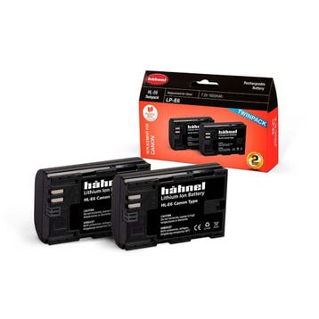 Hähnel HL-E6n Canon Type Twin Pack met garantie, Ophalen of Verzenden, Gebruikt