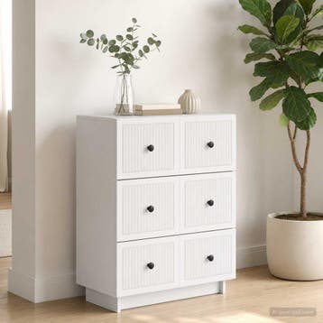 vidaXL Ladekast Wit 66 x 34,5 x 90 cm Bewerkt hout, Verzenden