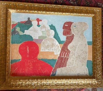 Salvatore Fiume (1915-1997) - Isola di statue, Antiquités & Art